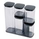 Пластикові контейнери для зберігання круп 5 шт. Joseph Joseph Podium Editions Grey 81071 81071 фото 1