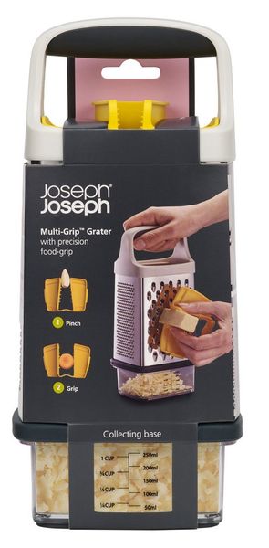 Терка с емкостью и с безопасным держателем для еды Joseph Joseph Multi-Grip Yellow 20225 20225 фото