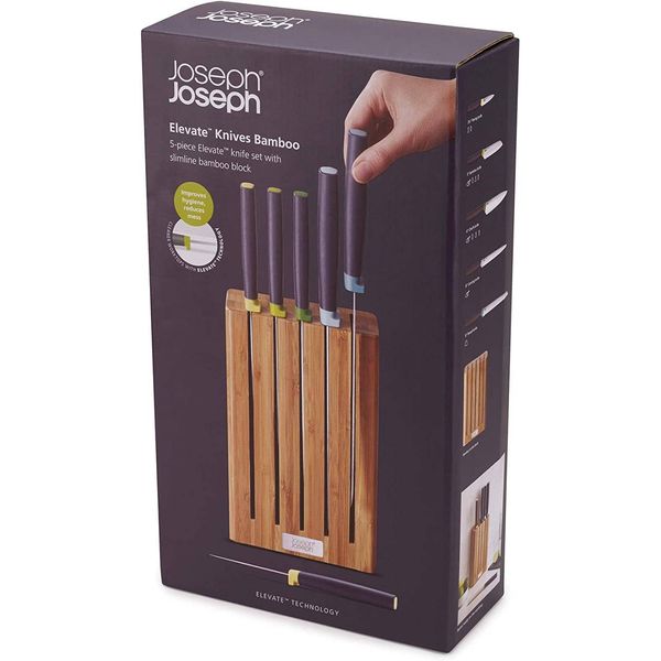 Набір кухонних ножів з бамбуковою підставкою 5 шт. Joseph Joseph Elevate 10300 10300 фото