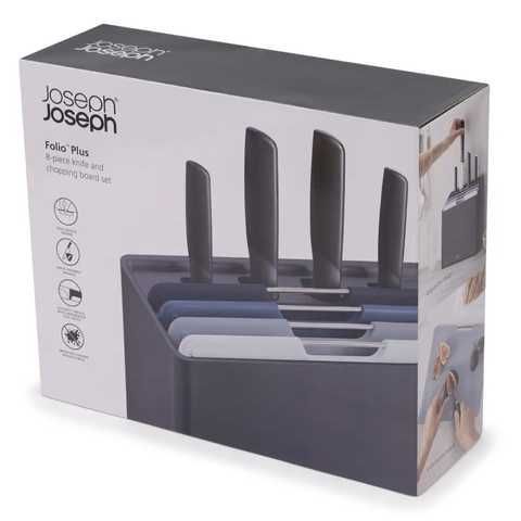 Набір дощок із ножами Joseph Joseph Folio Plus Grey 8 предметів