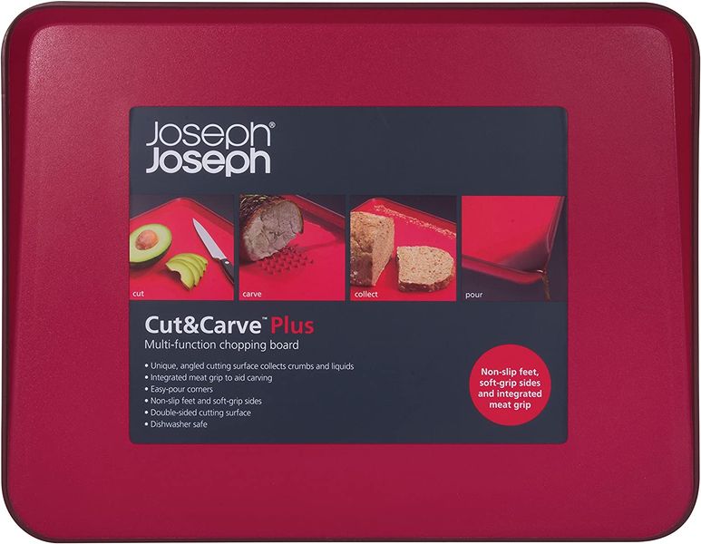 Дошка обробна двостороння Joseph Joseph Cut&Carve Plus Red 60004 60004 фото