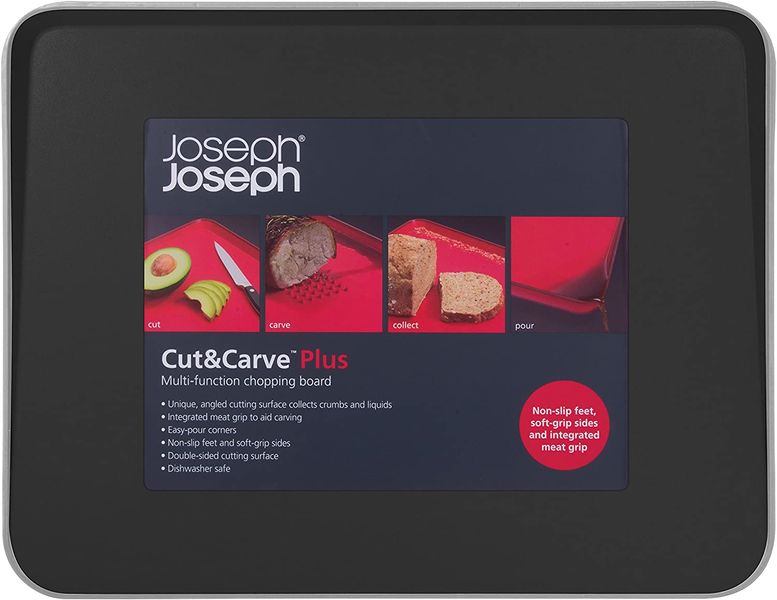 Доска разделочная двухсторонняя Joseph Joseph Cut&Carve Plus Black 60002 60002 фото