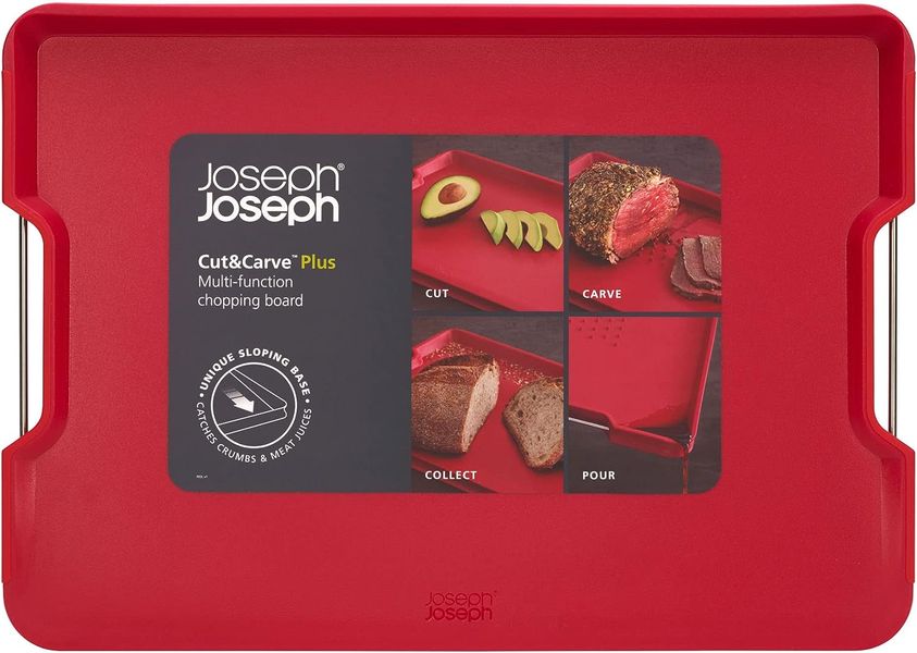 Дошка обробна двостороння Joseph Joseph Cut&Carve Plus Large Red 60207 60207 фото