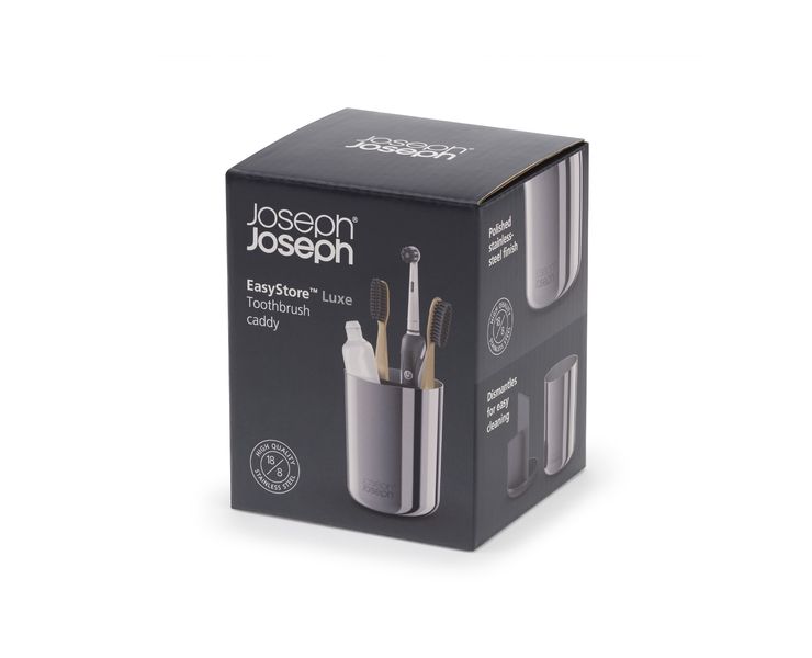 Органайзер для зубних щіток Joseph Joseph EasyStore Luxe Stainless Steel 70580 70580 фото