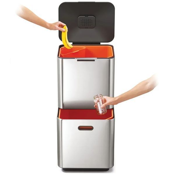 Контейнер для мусора 60 л. Joseph Joseph Totem Stainless Steel (30060) 30060 фото