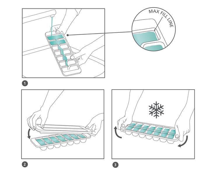 Форма для льда с крышкой Joseph Joseph Flow Easy-fill 20196 01001044 фото