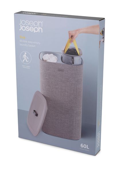 Корзина для белья раздельная Joseph Joseph Tota 60 л Grey 50001 01000977 фото