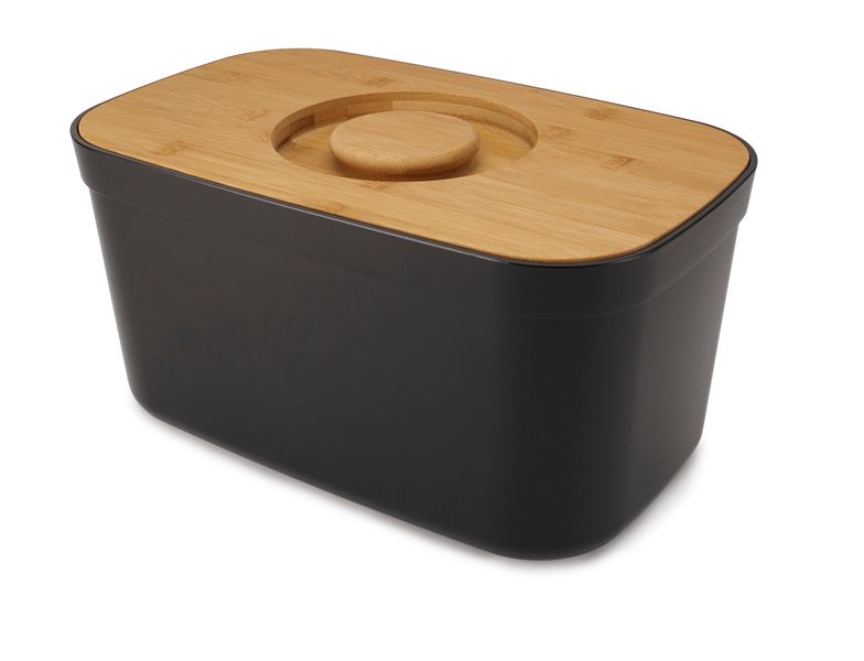 Хлібниця з бамбуковою кришкою Joseph Joseph Bread Bin Black 81103 81103 фото